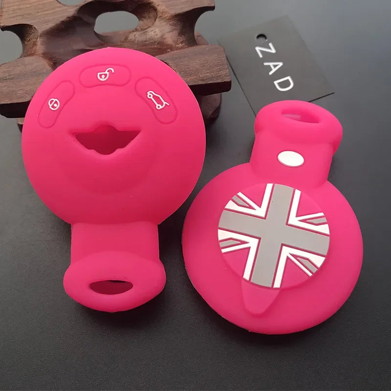 Silicone Car Key Case Cover Protector Set for Bmw Mini Cooper S Roadster R55 R56 R57 R58 R59 Remote Shell Holder Accessories