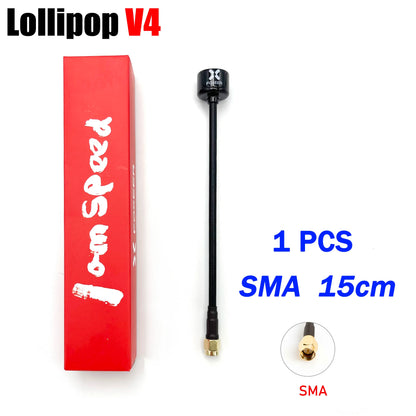Antenna Lollipop 4 V4 FPV Antenna 5.8G 2.6Dbi Stubby RHCP SMA RPSMA UFL Straight/Angle MMCX 7.2G for FPV RC Racing Drone
