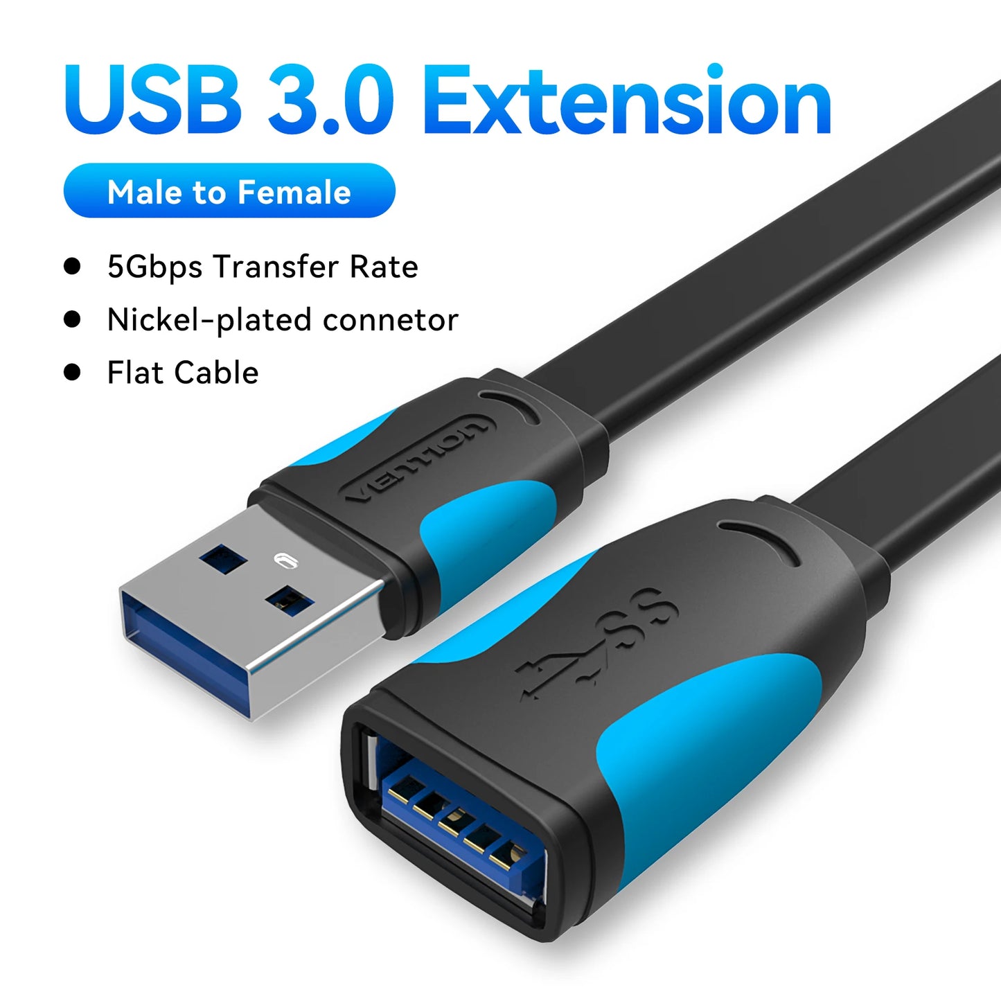 USB 3.0 Extension Cable USB 2.0 Cable USB Male to Female Data Cord for Smart TV PS4 Xbox One PC USB 3.0 Extension Cable