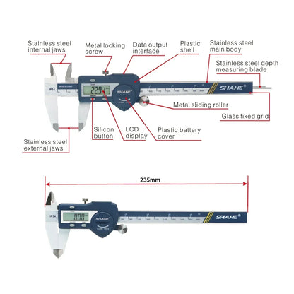 Hardened Stainless Steel 0-150 Mm Digital Caliper Messschieber Caliper Electronic Vernier Micrometro
