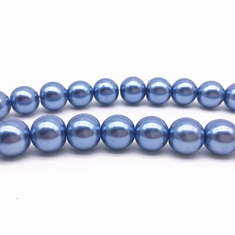 NEW 4/6/8/10Mm round Beads Loose Glass Pearl Spacer Charm Beads for Jewelry Making Diy Handmade Bracelet Accessories