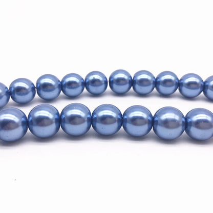 NEW 4/6/8/10Mm round Beads Loose Glass Pearl Spacer Charm Beads for Jewelry Making Diy Handmade Bracelet Accessories