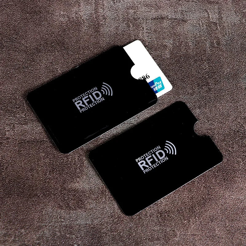 10Pcs Anti-Scan Card Sleeve Credit NFC RFID Card Protector Anti-Magnetic Aluminum Foil Portable Bank Card Holder