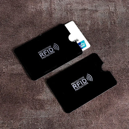 10Pcs Anti-Scan Card Sleeve Credit NFC RFID Card Protector Anti-Magnetic Aluminum Foil Portable Bank Card Holder