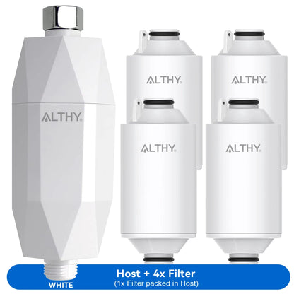 Vitamin C Revitalizing Shower Water Filter - Reduces Chlorine Heavy Metal - Improves Dry Itchy Skin, Hair Dandruff, Eczema