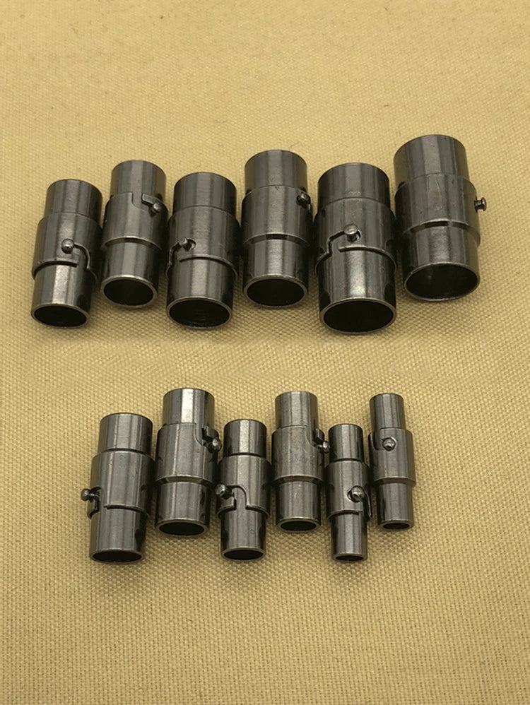 5Pcs 3/4/5/6/7/8/9/10MM Leather Cord End Cap/ Magnetic Clasp with Locking Mechanism,Connector for Bracelet Necklace Making