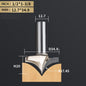 Point Cutting round over Bit Woodworking Tools Carving Tool Tungsten Carbide CNC Router Bit for Wood 1/2 Shank