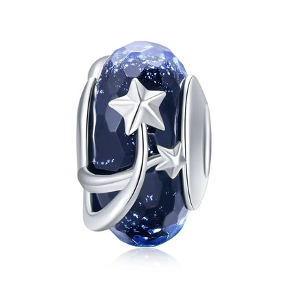 925 Sterling Silver Colorful Ocean Starfish round Heart Charm Butterfly Murano Glass Bead Fit Original Bracelet DIY Gift