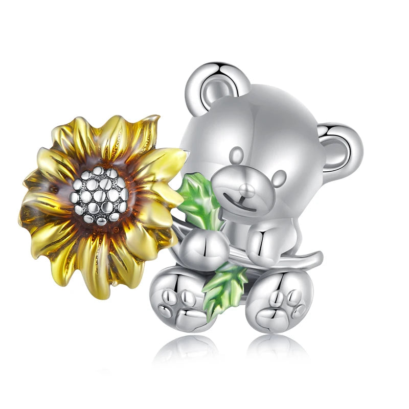 925 Sterling Silver Women Boy Girls Pet Camera Bee Charm Coffee Ladybug Beads Fit DIY Original Bracelet Pendants Jewelry