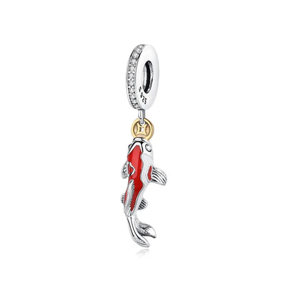 Original 925 Sterling Silver Charm Bead Love Dog Cat Paw Panda Firefly Pendant Charms Fit Bracelets Necklaces Women Jewelry