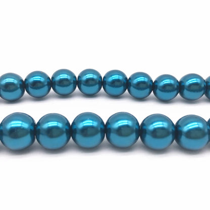 NEW 4/6/8/10Mm round Beads Loose Glass Pearl Spacer Charm Beads for Jewelry Making Diy Handmade Bracelet Accessories