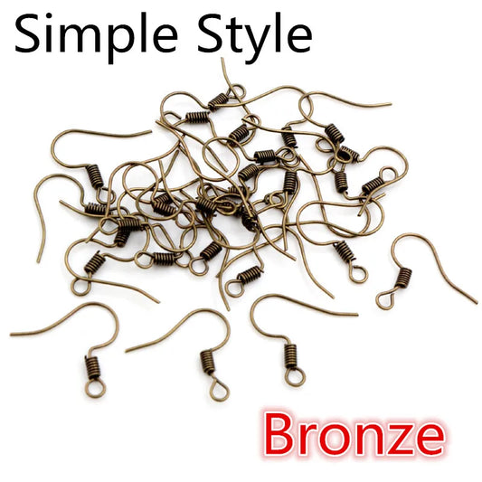 100Pcs/Lot 20X17Mm DIY Earring Findings Earrings Clasps Hooks Fittings DIY Jewelry Making Accessories Iron Hook Earwire Jewelry