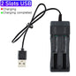 18650 Battery Charger 1/2/4 Slots Dual 18650 Charging 3.7V Rechargeable Lithium Battery USB Charger for 16340 14500 18650