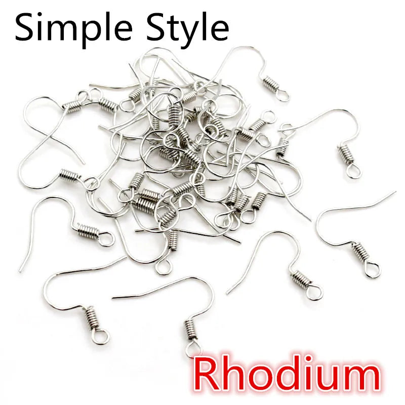 100Pcs/Lot 20X17Mm DIY Earring Findings Earrings Clasps Hooks Fittings DIY Jewelry Making Accessories Iron Hook Earwire Jewelry