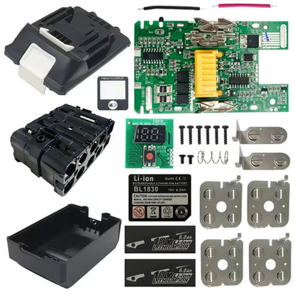 BL1830 Li-Ion Battery Case Charging Protection Circuit Board PCB LED Digital Indicator Box for Makita 18V 6.0Ah Housings Shell