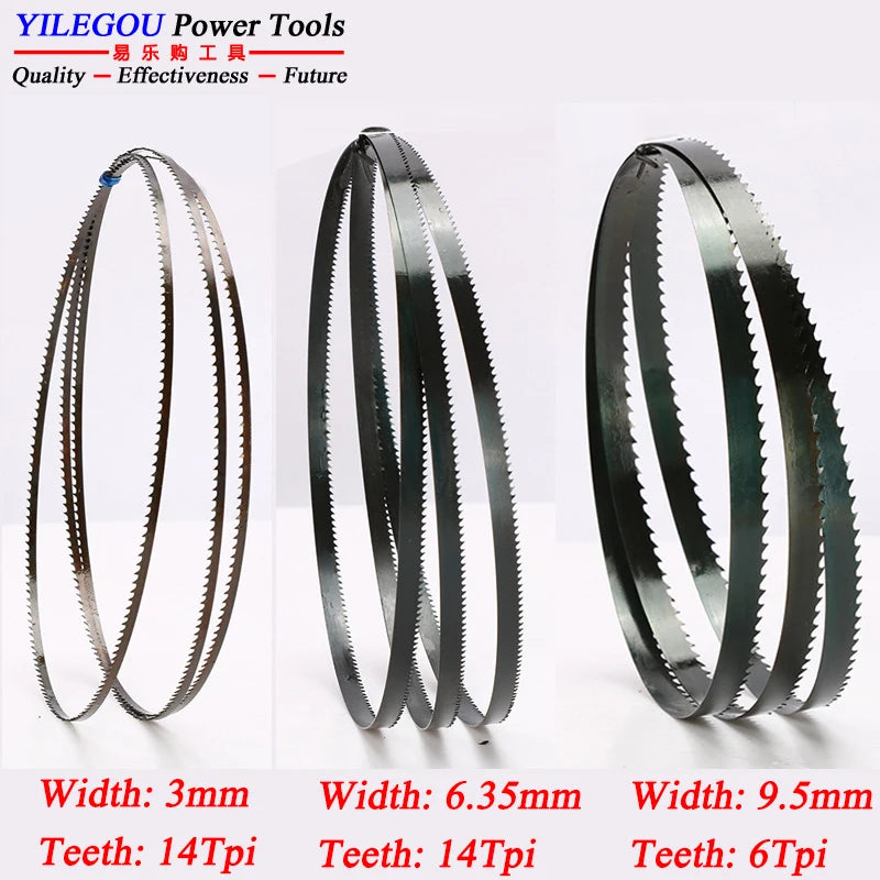 3Pcs 8" 9" 10" Band Saw Blades. 1400 1425 1570 1750Mm Woodworking Bandsaw Blade 6, 14Tpi Cutting Curve. 3 6.35 9.5Mm Saw Blades
