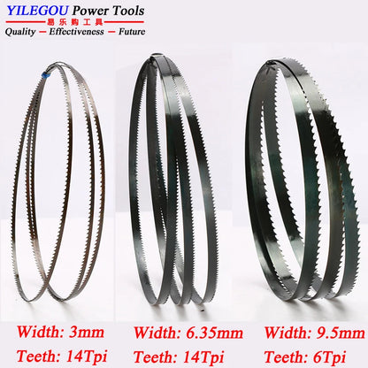 3Pcs 8" 9" 10" Band Saw Blades. 1400 1425 1570 1750Mm Woodworking Bandsaw Blade 6, 14Tpi Cutting Curve. 3 6.35 9.5Mm Saw Blades