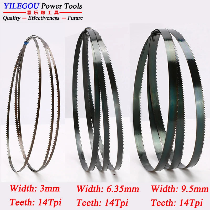 3Pcs 8" 9" 10" Band Saw Blades. 1400 1425 1570 1750Mm Woodworking Bandsaw Blade 6, 14Tpi Cutting Curve. 3 6.35 9.5Mm Saw Blades