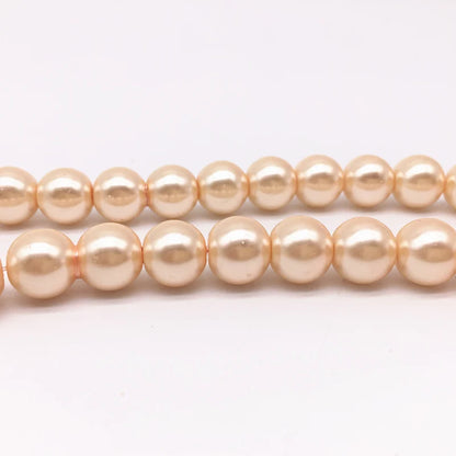 NEW 4/6/8/10Mm round Beads Loose Glass Pearl Spacer Charm Beads for Jewelry Making Diy Handmade Bracelet Accessories