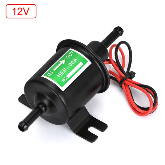 New 12V 24V Electric Fuel Pump Low Pressure Bolt Fixing Wire Diesel Petrol HEP-02A for Car Carburetor Motorcycle ATV