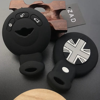 Silicone Car Key Case Cover Protector Set for Bmw Mini Cooper S Roadster R55 R56 R57 R58 R59 Remote Shell Holder Accessories