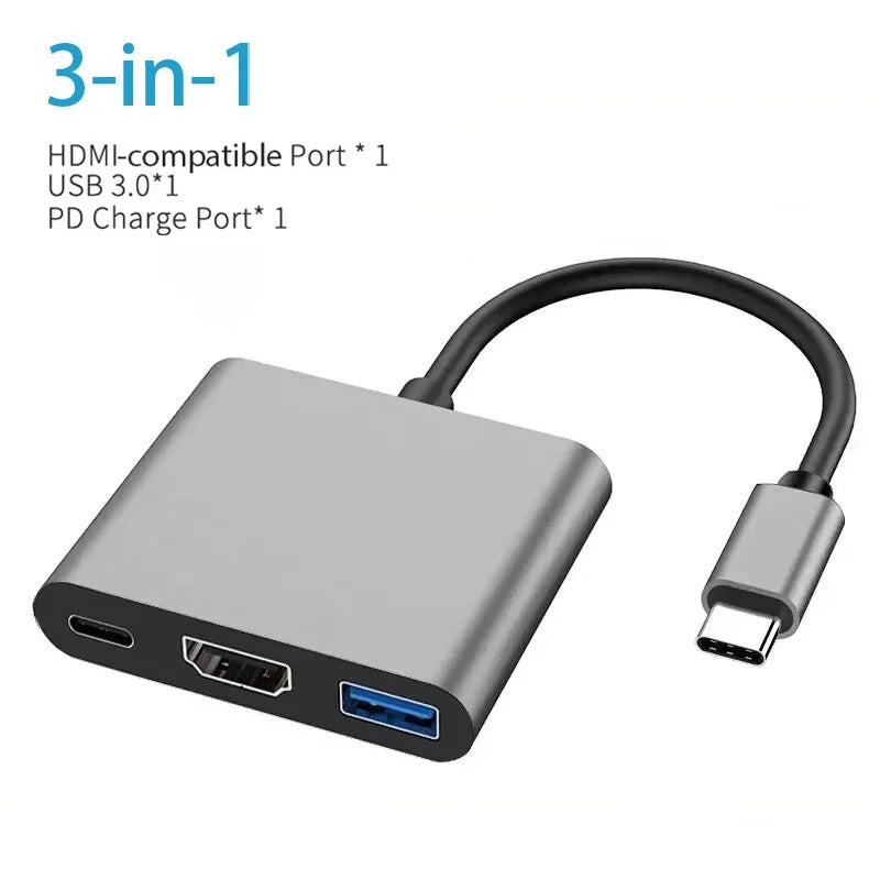 USB C HUB Type C Splitter Thunderbolt 3 Docking Station Laptop Adapter with for Macbook Air M1 Ipad Pro