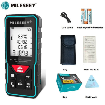 Professional Laser Trena Rangefinder X5/X6 40M 60M 80M 100M Rechargeable Digital Precision Distance Meter Tape Measure