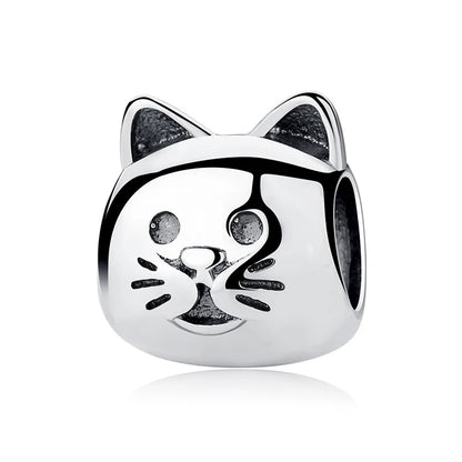 Original 925 Sterling Silver Charm Bead Love Dog Cat Paw Panda Firefly Pendant Charms Fit Bracelets Necklaces Women Jewelry