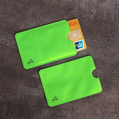 10Pcs Anti-Scan Card Sleeve Credit NFC RFID Card Protector Anti-Magnetic Aluminum Foil Portable Bank Card Holder