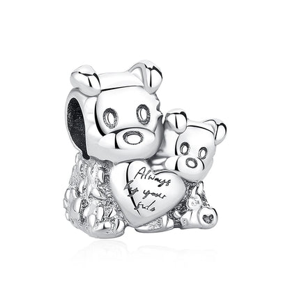 Original 925 Sterling Silver Charm Bead Love Dog Cat Paw Panda Firefly Pendant Charms Fit Bracelets Necklaces Women Jewelry