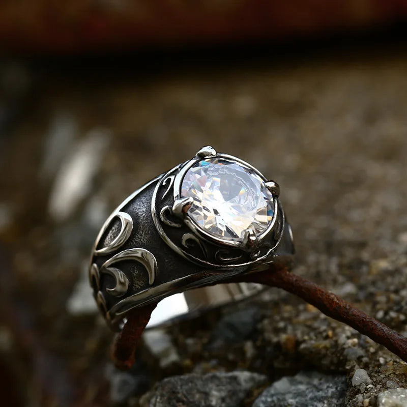316L Stainless Steel Viking Men Ring Knot Rune Norse Jewelry Exquisite Ring LLBR8-269R