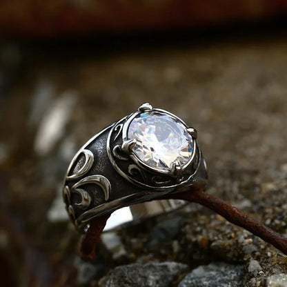 316L Stainless Steel Viking Men Ring Knot Rune Norse Jewelry Exquisite Ring LLBR8-269R