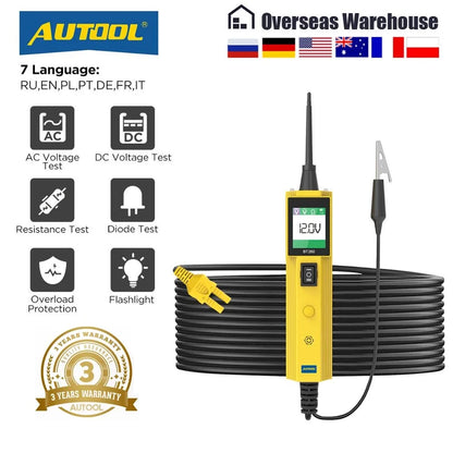 BT260 Car Electrical Circuit Tester Power Probe Automotive Scanner Auto LED Display Voltage Digital Diagnostic Tool Pb100
