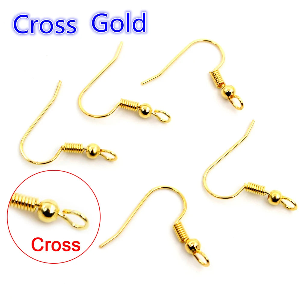 100Pcs/Lot 20X17Mm DIY Earring Findings Earrings Clasps Hooks Fittings DIY Jewelry Making Accessories Iron Hook Earwire Jewelry