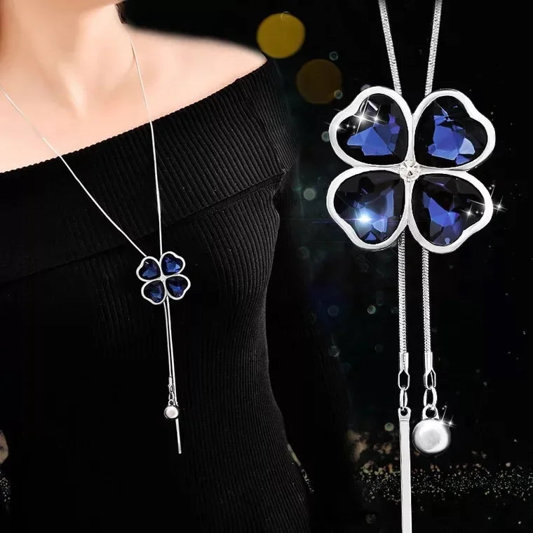 Imitation Pearl Necklaces Retro Popular Vintage Leaf Collar Statement Necklace Long Jewelry for Women