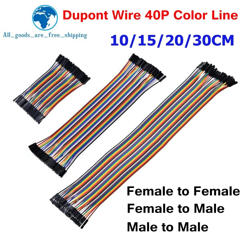 Dupont Line 10CM 20CM 30CM 40Pin Male to Male + Male to Female and Female to Female Jumper Wire Dupont Cable for Arduino