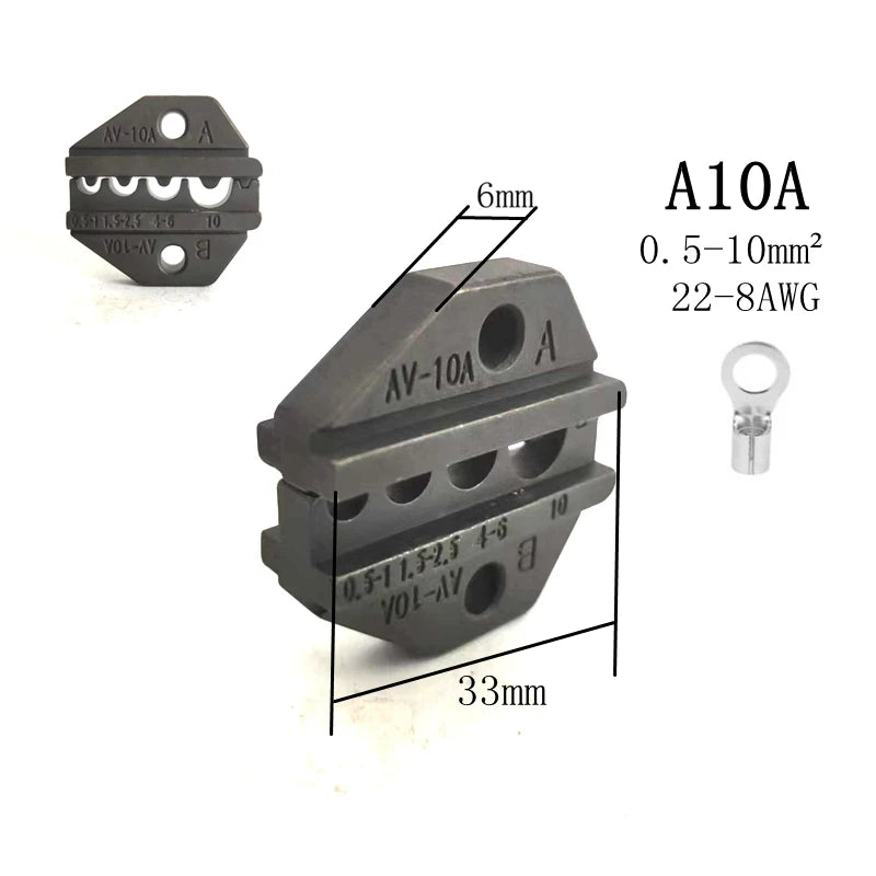 Die Sets for FSE/HS-A03B/A03C/AV10A/AV101/A10/A16WF/AV103 Crimping Plier Jaws Machine Modules Plug Spring Crimping Cap Terminals