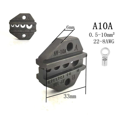 Die Sets for FSE/HS-A03B/A03C/AV10A/AV101/A10/A16WF/AV103 Crimping Plier Jaws Machine Modules Plug Spring Crimping Cap Terminals