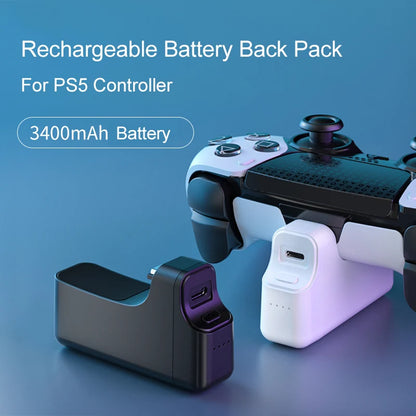Premium Rechargeable Battery Pack 3400Mah Charging Kit Endurance External Portable Back Clip Power Bank for PS5 Controller