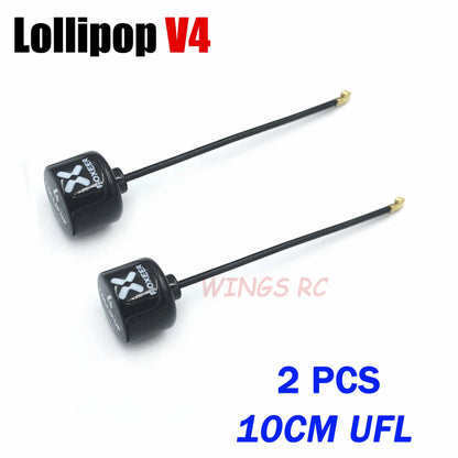 Antenna Lollipop 4 V4 FPV Antenna 5.8G 2.6Dbi Stubby RHCP SMA RPSMA UFL Straight/Angle MMCX 7.2G for FPV RC Racing Drone