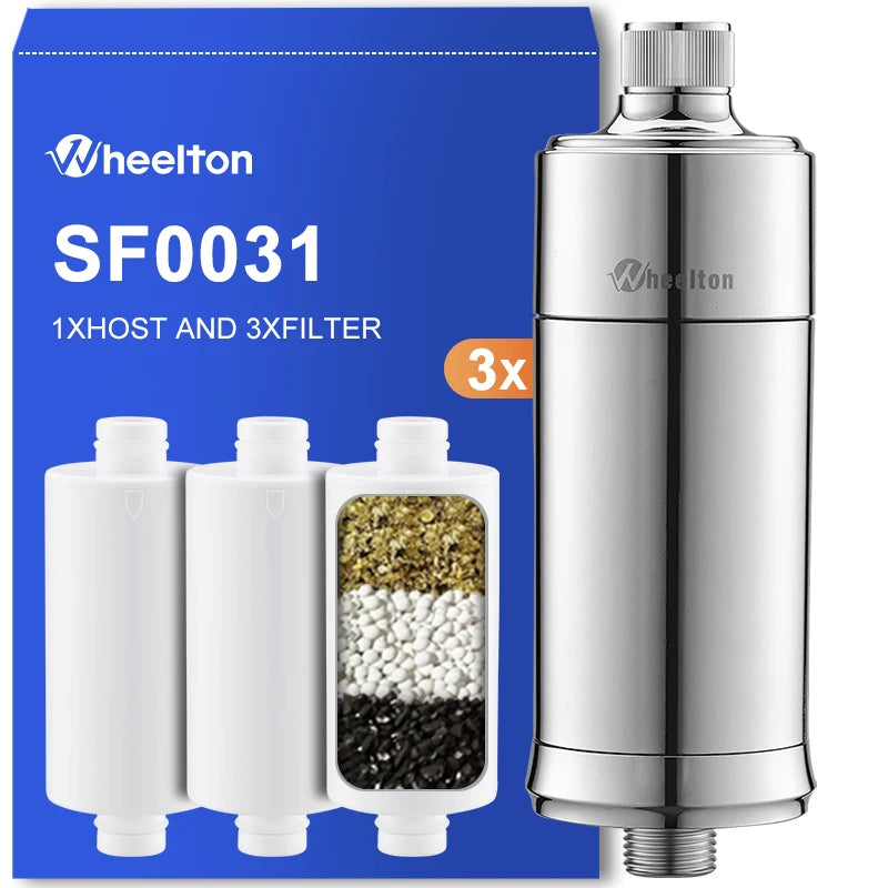 Household Shower Water Filter - Filter Water Reduces Chlorine Heavy Metal Sediment Improves Dry Itchy Skin & Hairloss