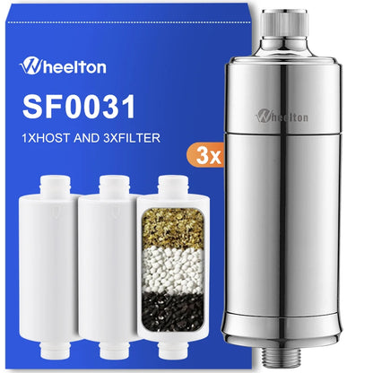 Household Shower Water Filter - Filter Water Reduces Chlorine Heavy Metal Sediment Improves Dry Itchy Skin & Hairloss