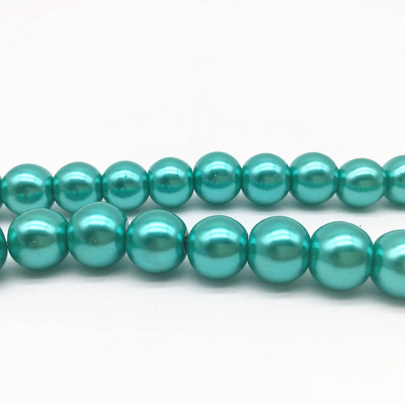 NEW 4/6/8/10Mm round Beads Loose Glass Pearl Spacer Charm Beads for Jewelry Making Diy Handmade Bracelet Accessories