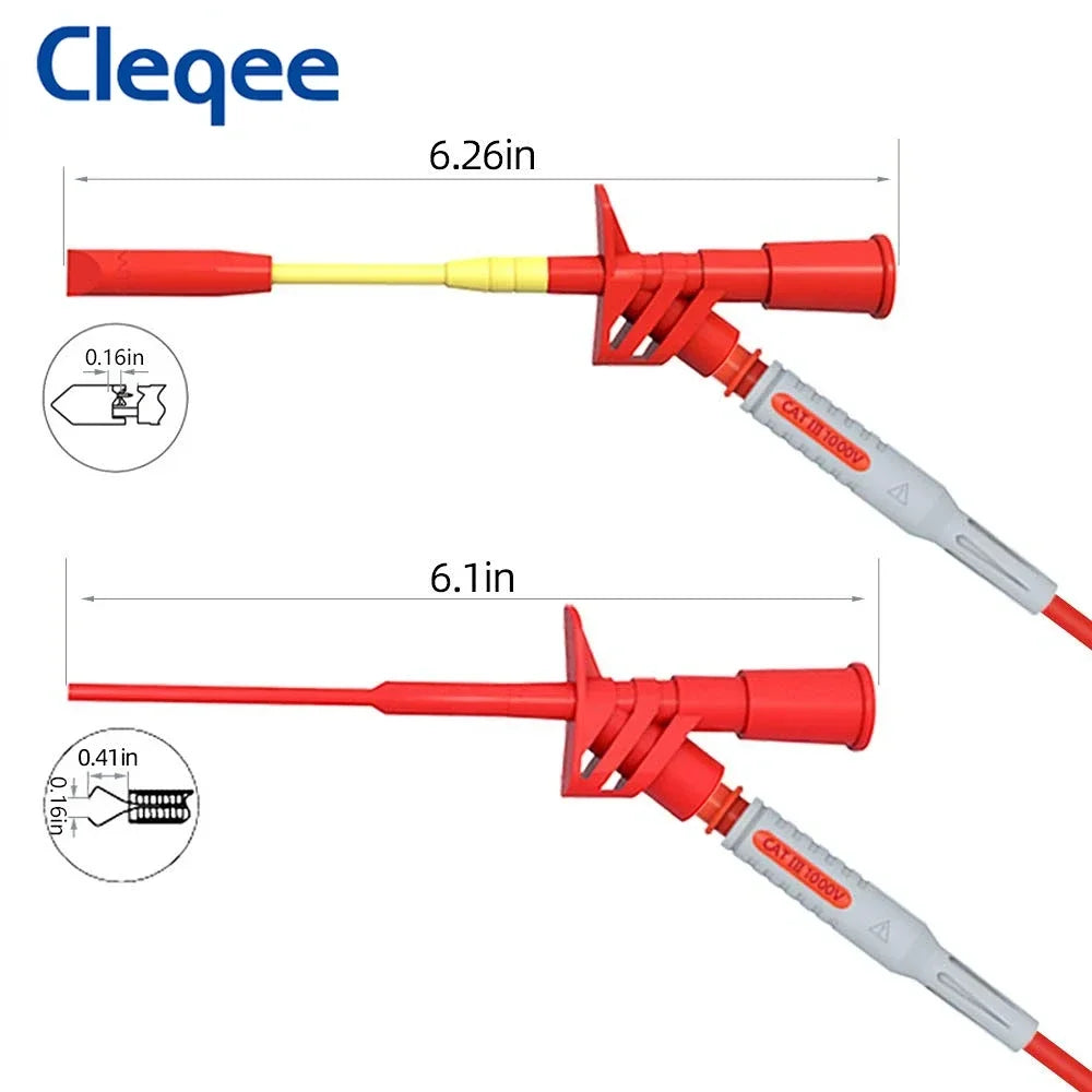 P1300 Series Multimeter Test Lead Kit 4Mm Banana Plug Cable Test Hook Clip Probe Alligator Clip Automotive Tool Kit