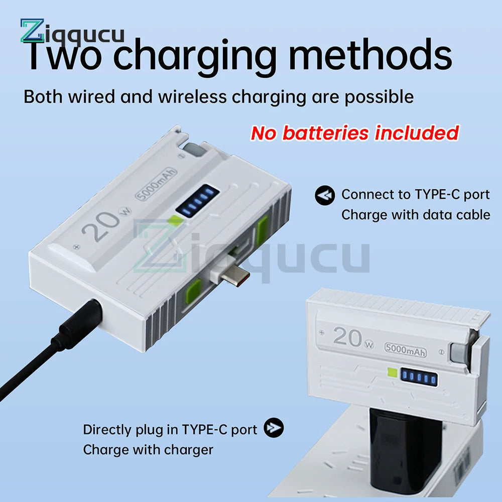 1*21700 Battery Box DIY Kit Battery Charger Case DIY Power Bank Box 20W Fast Charging for Phone Charging Not Including Batteries