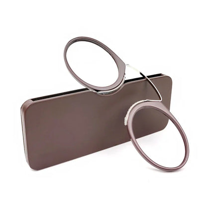 Clip Nose Mini Reading Glasses Men Women Readers Glasses Prescription Glasses without Sideburns Pince-Nez