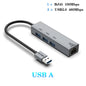 USB C HUB Docking Station Type C to RJ45 1000Mbps Ethernet Adapter USB3.0 HUB Gigabit Network Card 100W Charging Dock Extension