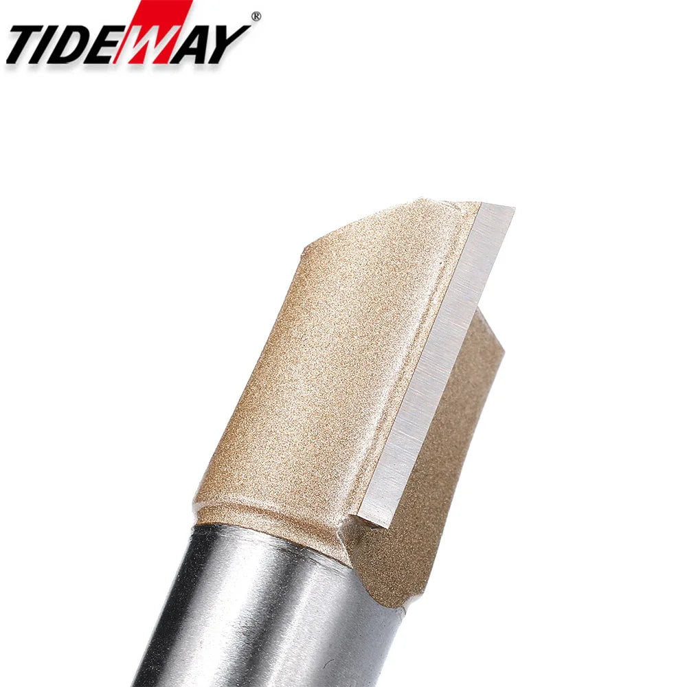 Straight Router Bits 1/2 1/4 Shank Double Flute Plunge Milling Cutter Carbide Tipped Woodworking Trimming Slotting Tool