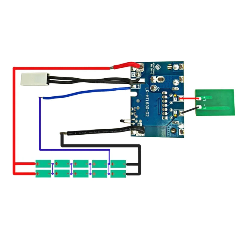 Li-Ion Battery Case Box Charging Protection Circuit Board BSM PCBA for MAKITA 18V BL1830 6.0Ah LED Lithium Ion Battery Indicator