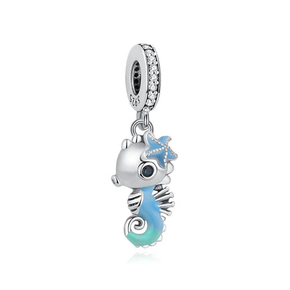 Original 925 Sterling Silver Charm Bead Love Dog Cat Paw Panda Firefly Pendant Charms Fit Bracelets Necklaces Women Jewelry